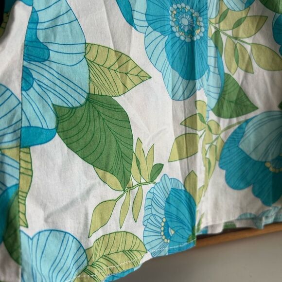 Y2K Floral A-Line Skirt - Blue and Green - Picture 4 of 15